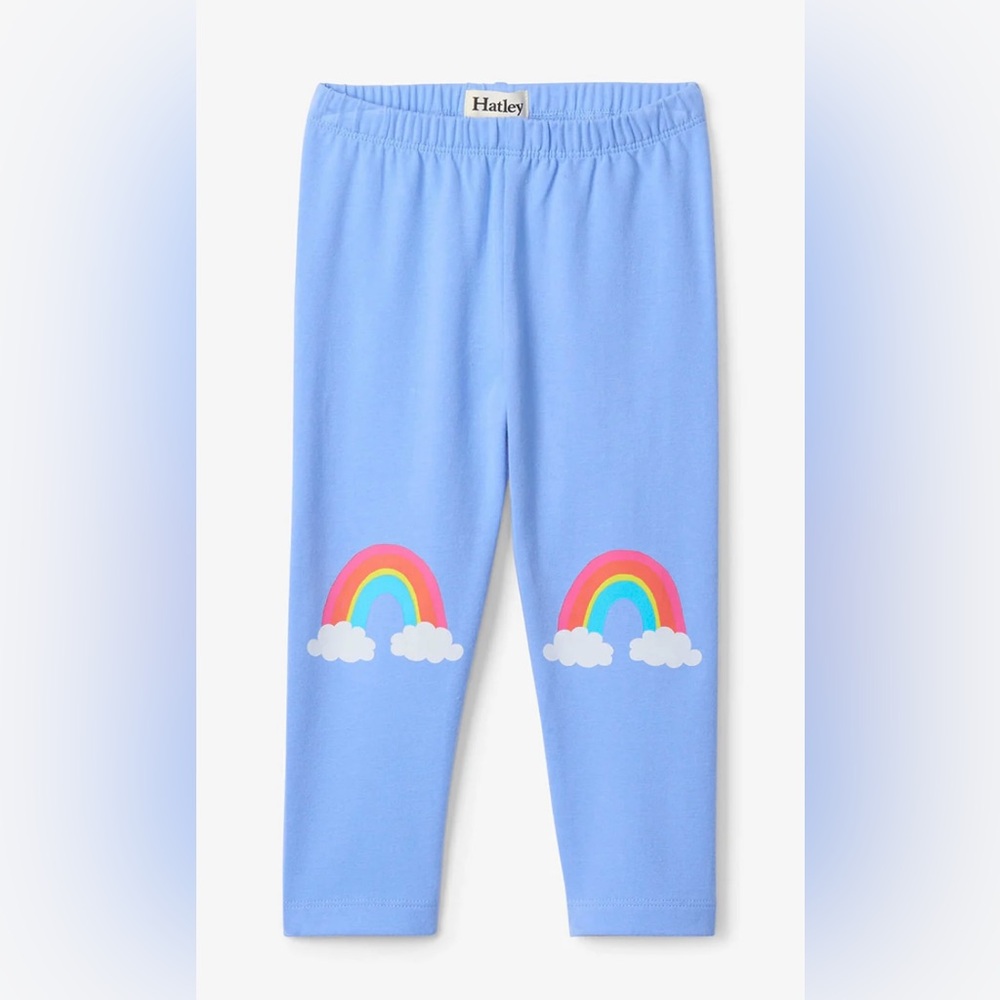 NWT Girls’ Hatley 4T Outfit “Have Fun” Rainbow Tee + Leggings - Picture 2 of 12